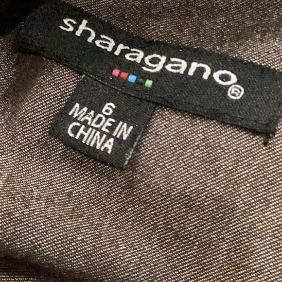 Sharagano Safari Shirt Utility Belted Dress Brown 6 - Picture 7 of 9